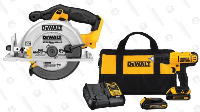 Combo de DEWALT 20V con taladro + sierra circular de 20V | $138 | Amazon